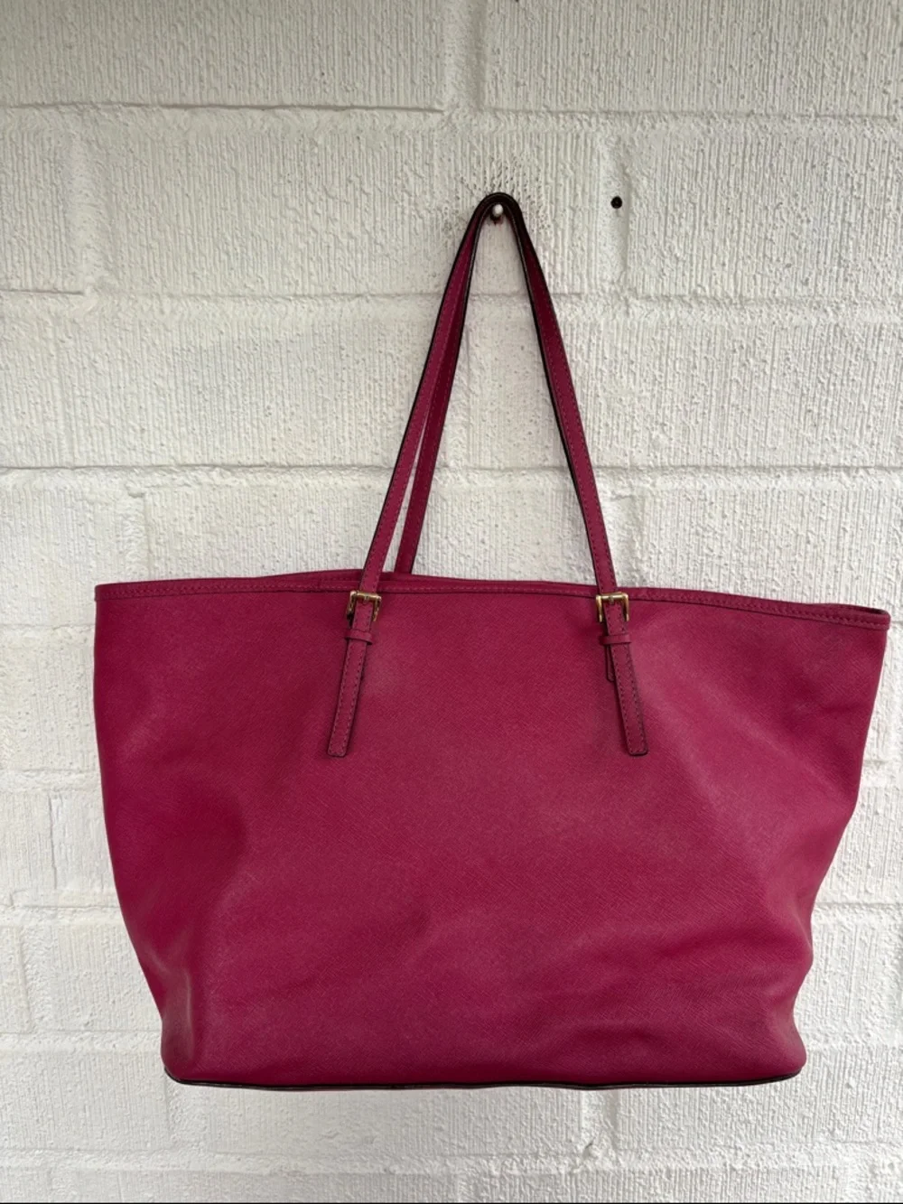 MICHAEL Michael Kors Leather Berry Saffiano Large Tote